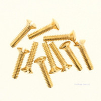 Creative Accents/Jackson Deerfield 9SB010 Brass Plated Wallplate Screws, 5/8" Long, 6-32 Thread, Straight Slotted Oval Head (10-Pack)