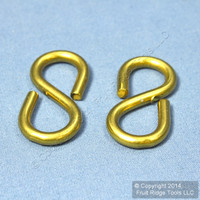 2 National Hardware #V2073 Solid Brass Hanging 1-1/4" Closed S-Hooks Light Duty N121-459