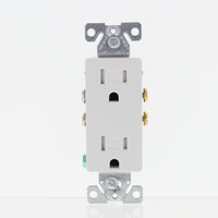 Eaton White TAMPER RESISTANT Duplex Receptacle Decorator Outlet 5-15R 15A Bulk TR1107W