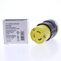 Eaton Yellow Locking Connectors Twist Lock NEMA L5-20 L5-20R 20A 125V AHCL520C