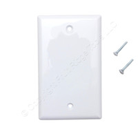 Eaton White 1-Gang Standard Blank Thermoplastic Unbreakable Wallplates 5129W