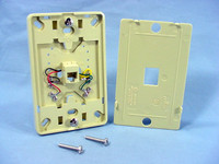 Leviton Ivory Phone Jack Mounting Plate Wall Mount Type 630A Telephone 40214-I