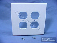 Leviton White OVERSIZE 2-Gang Receptacle Wallplate Duplex Outlet Cover 88116