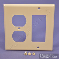 Leviton Light Almond Decora GFCI GFI Cover Duplex Outlet Receptacle Wall Plate 80746-T