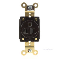 Hubbell Bryant Brown Industrial Single Outlet Receptacle 15A 125V 5-15R HBL5261