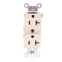 Hubbell 5362I Ivory 20A Duplex Outlet Receptacle Socket 125V 5-20R Industrial