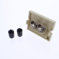 Leviton-IVORY Duplex ST 45 Degree 1.5 Unit MOS Zirconia