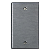 Leviton Scratched 1-Gang Magnetic Type 430 Stainless Steel Blank Cover Wallplate 84014