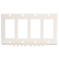 Eaton Light Almond 4-Gang Standard Toggle Rocker Switch Cover Wallplate 2154LA