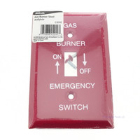 Amerelle Gas Burner Emergency Switch Wallplate 1-Toggle Cover Plate C974T