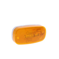 Peterson V108WA Amber Acrylic 4-1/8" Clearance Side Marker 1-Bulb Light w/Reflex