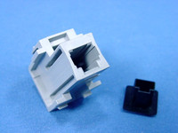 Leviton Gray Quickport Fiber Optic Frame-Station Jack Adapter MT-RJ 49889-QFG