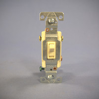 Cooper Ivory 3-Way Toggle Wall Light Switch CO/ALR Aluminum Wiring 15A 5223-7V