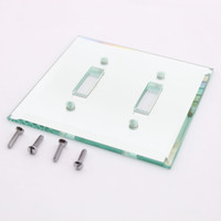 Creative Accents 9MC102 2-Gang Beveled Glass Mirror Switch Wall Plate
