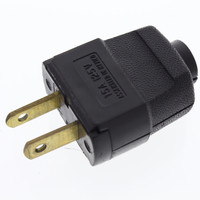 Leviton Brown Polarized Lamp Plugs NEMA 1-15P 15A 125V 2-Pole 2-Wire Non-Grounding Bulk 101-P
