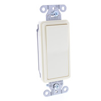 Hubbell Single Pole Almond Decorator Rocker Light Switch 15A Spec Grade DS115AL