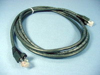 Leviton Black Cat 5e 7 Ft Ethernet LAN Patch Cord Network Cable Booted Cat5e 5G460-7E