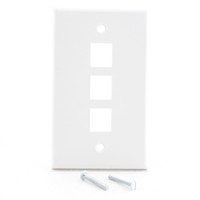 Leviton 40803-BW White Quickport 3-PORT Wallplates Electrical Switch Outlet