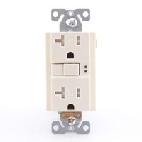 Eaton TRSGF20A Almond Electrical Receptacle Outlet Duplex Grounding