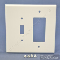 Leviton OVERSIZE White 2-Gang Switch Decora Wallplate GFCI Jumbo Cover 88605