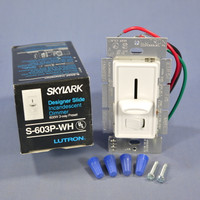 Lutron Skylark White 3-Way Incandescent 600W Dimmer Preset Switch S-603P-WH