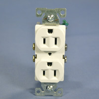 Cooper White COMMERCIAL Grade Outlet Receptacle NEMA 5-15R 15A 125V Bulk CR15W