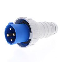 Bryant Blue Watertight IEC 309 Pin & Sleeve Male Plug 60A 250V 3Ø 3P4W 460P9W