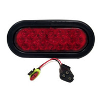 Peterson V420KR Piranha Red Oval LED Stop Turn & Tail Light Kit