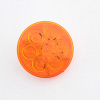 Peterson 817A7 4" Amber LumenX Round LED Turn Signal Light Grommet Mount