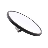 Peterson 608XO 8" Black Convex Mirror Head Adjustable Ball Stud Mount
