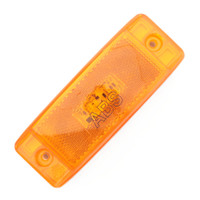 Grote 78403 Amber Sealed Turtleback II LED Clearance Side Lamp White ABS Housing