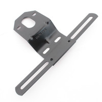 Grote 43022 Black 16.63" License Plate Bracket Offset Powder-Coated for Two-Stud