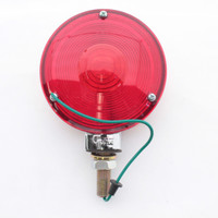 Grote 56000 Red/Amber 4" Double Face Single Contact Chrome Plated Pedestal Mount