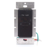 Lutron Black Skylark Single Pole Dual Slide-To-Off 300W Dimmer 2.5A Fan Control S2-LF-BL