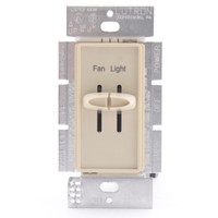 Lutron Ivory Skylark Single Pole Dual Slide-To-Off 300W Dimmer 2.5A Fan Control S2-LF-IV