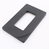 Lutron Black 1-Gang Screwless Designer Wallplate GFCI Cover Gloss Finish CW-1-BL