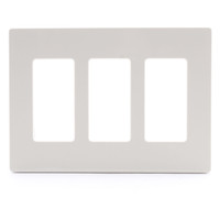 Lutron Light Almond 3-Gang Screwless Decorator GFCI Wallplate GFI Cover CW-3-LA