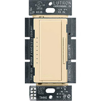 Lutron CFL/LED/Incandescent/Halogen Light Almond Single Pole Multi-Location Slide Dimmer Rocker Switch 120V 150W MACL-153M-LA