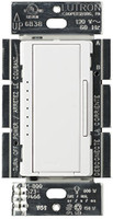Lutron CFL/LED/Incandescent/Halogen White Single Pole 3-Way Rocker Switch Slide Dimmer 120V 600W MACL-153M-WH