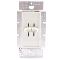 Lutron Skylark Light Almond Single Pole Incandescent Halogen Dual Slide-To-Off Dimmer 120V 300W S2-L-LA