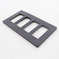 Lutron Black 4-Gang Screwless Decorator GFCI Wallplate Plastic Cover CW-4-BL