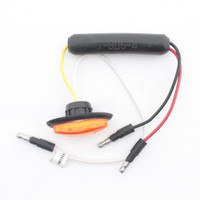 Grote 49373 Amber 1.94" Oval LED Side Marker Light w/ Black Grommet 2-Slim-Line