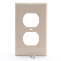 Eaton Ivory UNBREAKABLE Nylon Duplex Receptacle Wallplate Outlet Cover 5132V