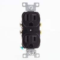 New Eaton Brown COMMERCIAL Straight Blade Outlet Receptacle 5-15R 15A Bulk CR15B