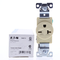 Eaton Ivory INDUSTRIAL Grade Single Receptacle Outlet NEMA 6-20R 20A 250V 5461V