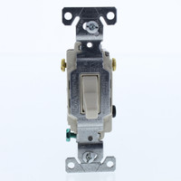 Cooper Light Almond COMMERCIAL Toggle Wall Light Switch 3-Way 15A Bulk CS315LA