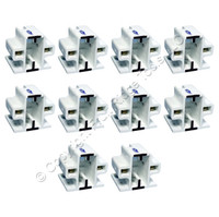 10 Leviton Compact Fluorescent Lamp Holders CFL Light Socket GX23 75W 26720-200