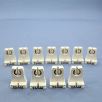 10 Leviton Fluorescent Lamp Holders T-8 T-12 Light Sockets G13 Base T8 T12 Medium Bi-Pin Disconnect 13351-D