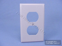 New Leviton Gray 1-Gang Outlet Cover Duplex Receptacle Plastic Wallplate 87003
