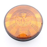 Grote 54363 Amber 4" Round LED Auxiliary Light White Hard Shell Male Pin 3-Diode